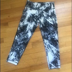 White and black leggings